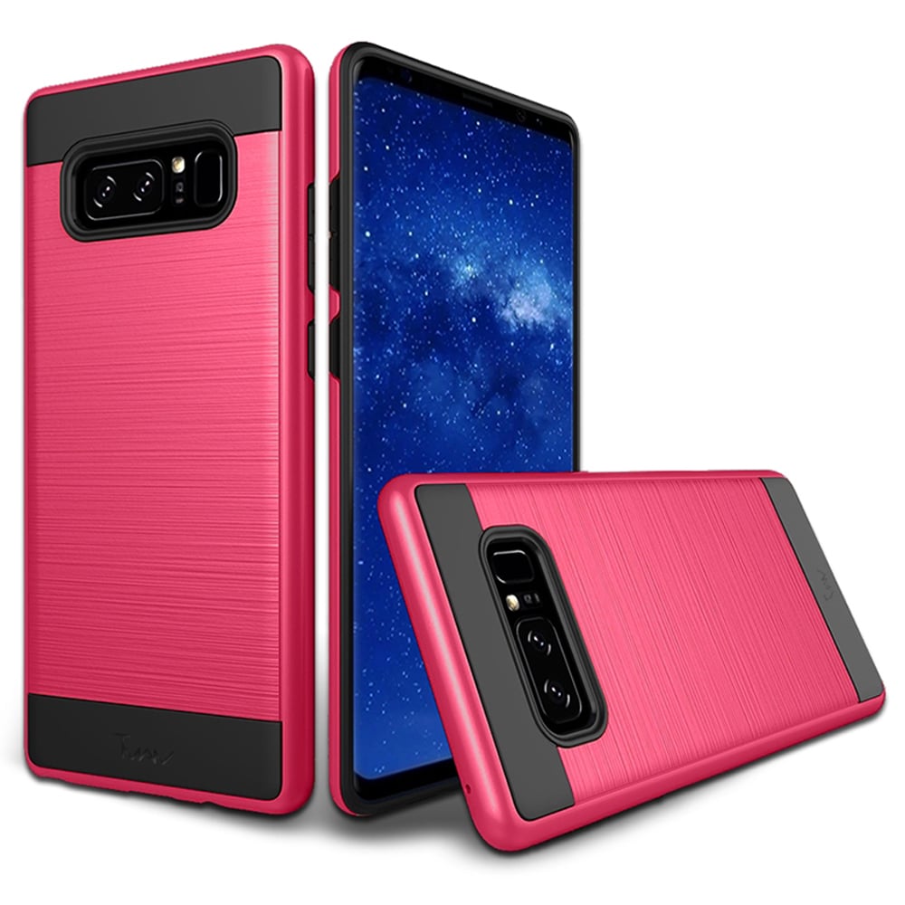 Samsung Galaxy Note 8 Tough Shockproof Hybrid Metal Brushed Case Cover Image 1