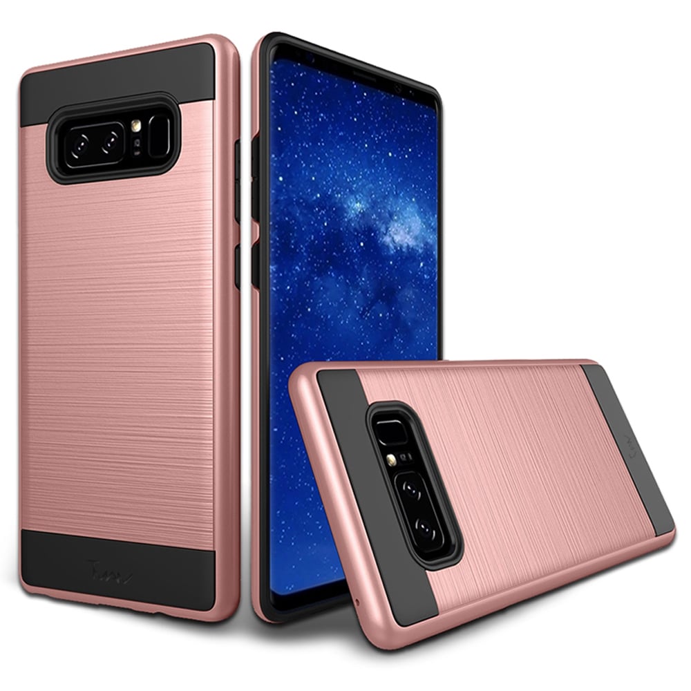 Samsung Galaxy Note 8 Tough Shockproof Hybrid Metal Brushed Case Cover Image 1