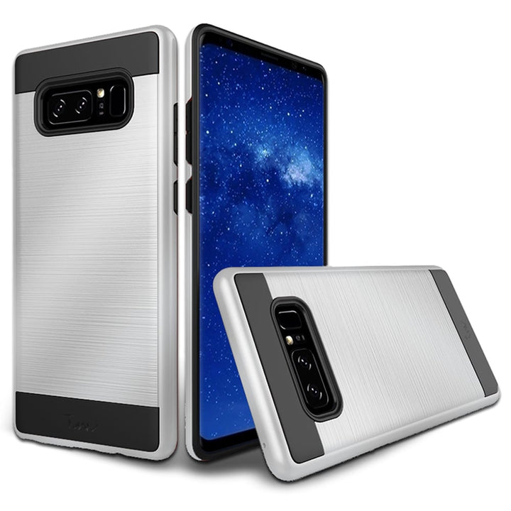 Samsung Galaxy Note 8 Tough Shockproof Hybrid Metal Brushed Case Cover Image 1