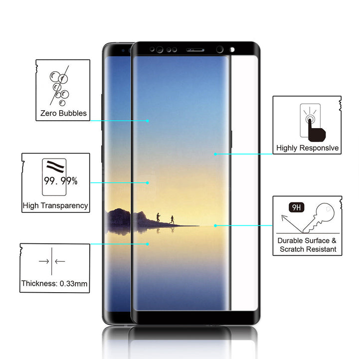 Samsung Galaxy Note 8 5D Curved Tempered Glass Screen Protector Image 4