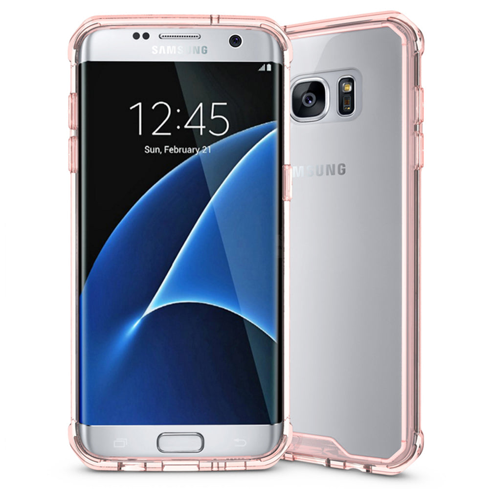 Samsung Galaxy S7 Edge Full Body Hybrid Transparent TPU PC Bumper Case Cover Image 3