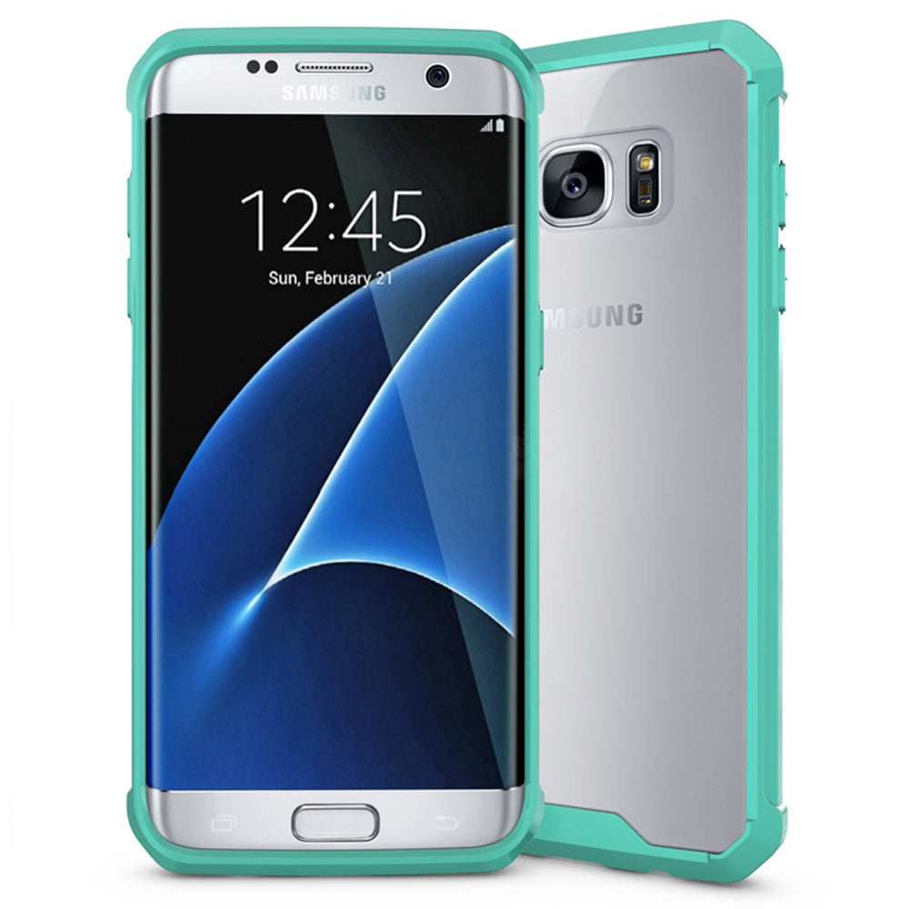 Samsung Galaxy S7 Edge Full Body Hybrid Transparent TPU PC Bumper Case Cover Image 4