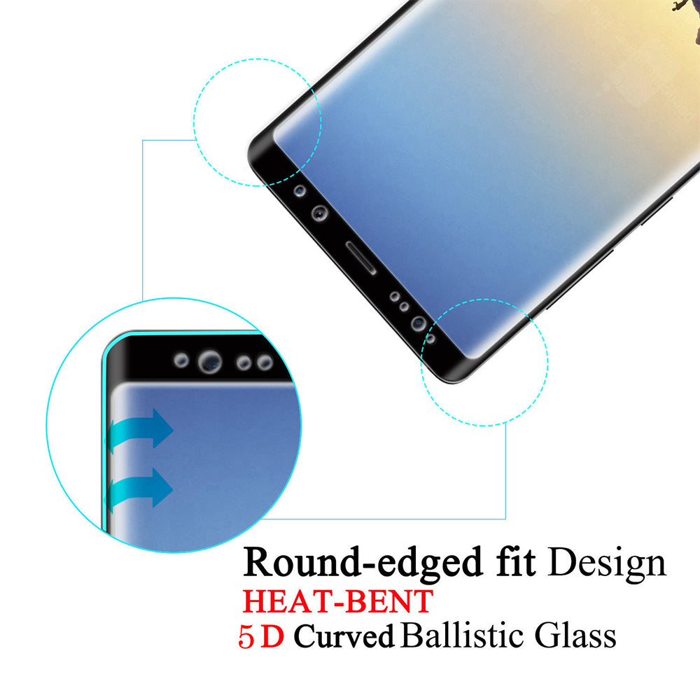 Samsung Galaxy Note 8 5D Curved Tempered Glass Screen Protector Image 9