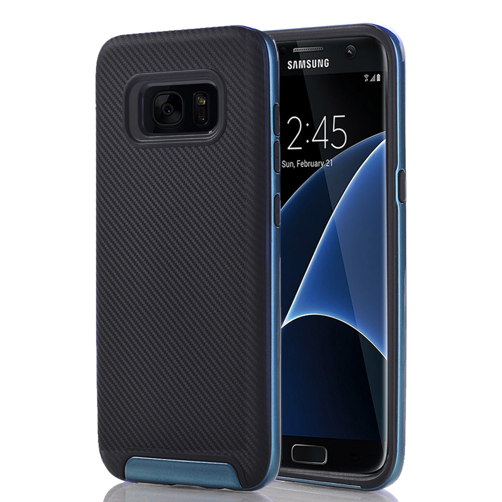 Samsung Galaxy S7 Edge Verus Hybrid TPU Case Dual Layer Protection Cover Black Image 2