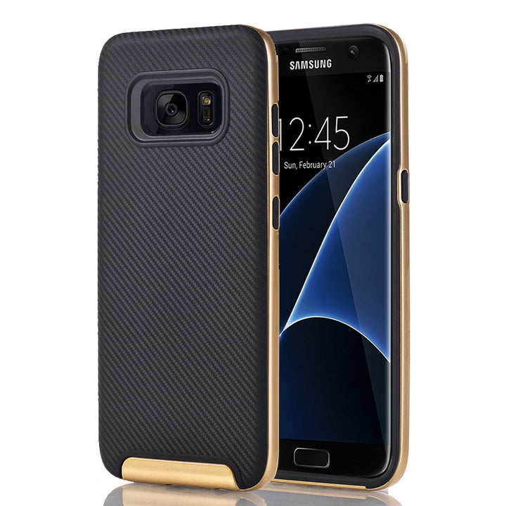 Samsung Galaxy S7 Edge Verus Hybrid TPU Case Dual Layer Protection Cover Black Image 3