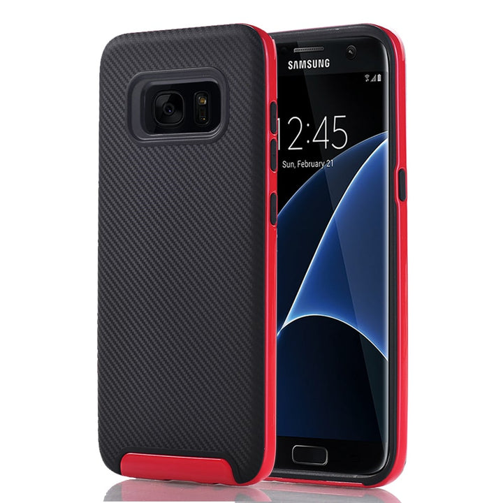 Samsung Galaxy S7 Edge Verus Hybrid TPU Case Dual Layer Protection Cover Black Image 4