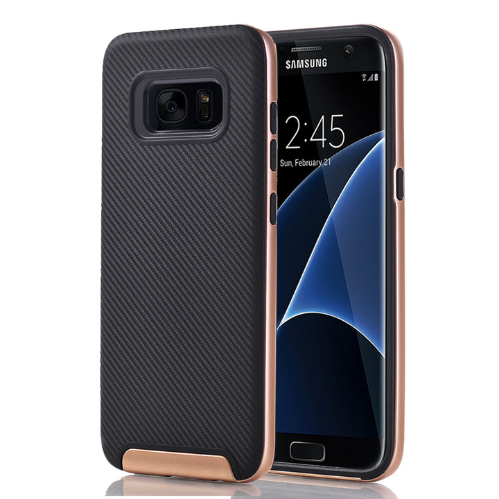 Samsung Galaxy S7 Edge Verus Hybrid TPU Case Dual Layer Protection Cover Black Image 4