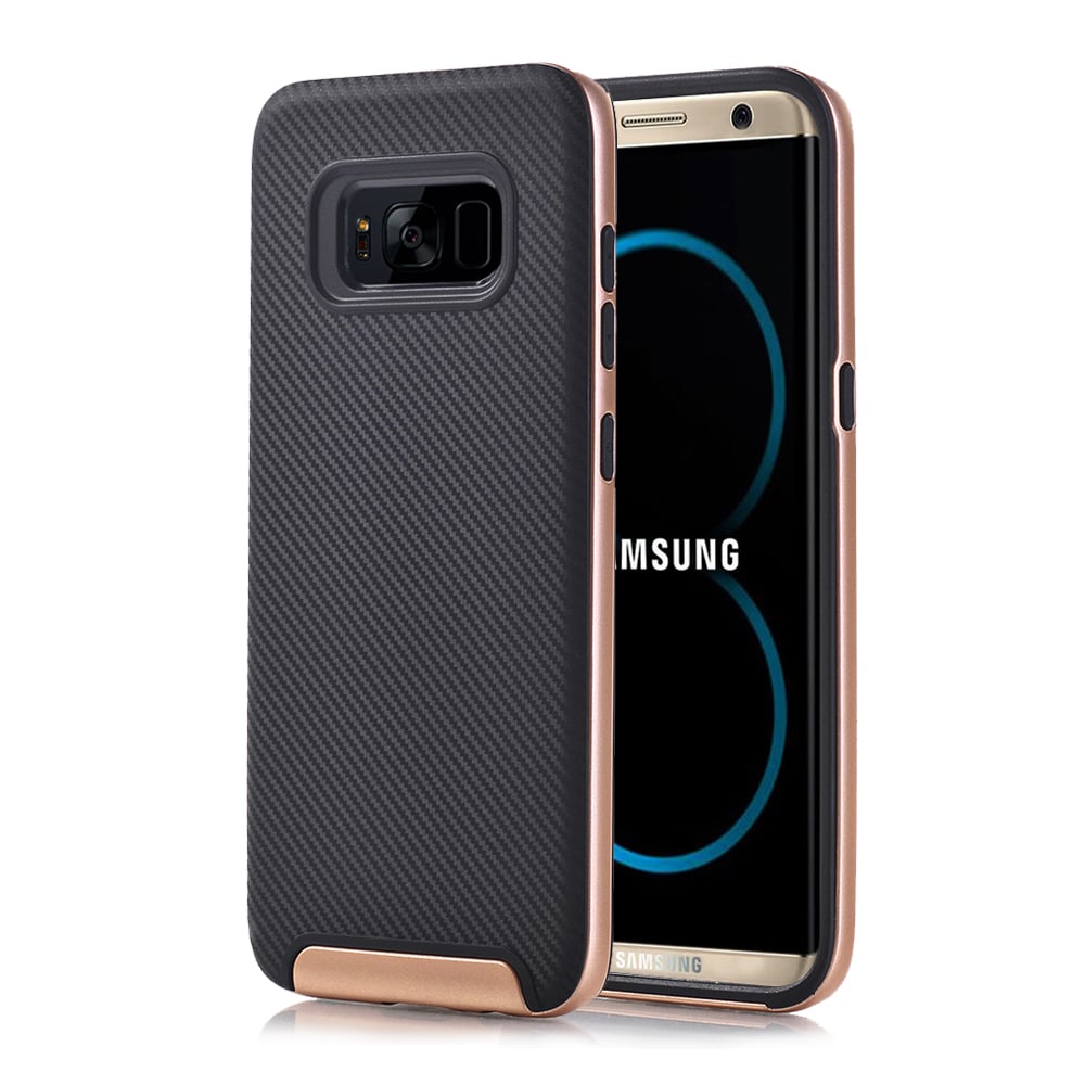 Samsung Galaxy S8 Plus Hybrid TPU Case Cover Dual Layer Shock Absorption Black Image 4