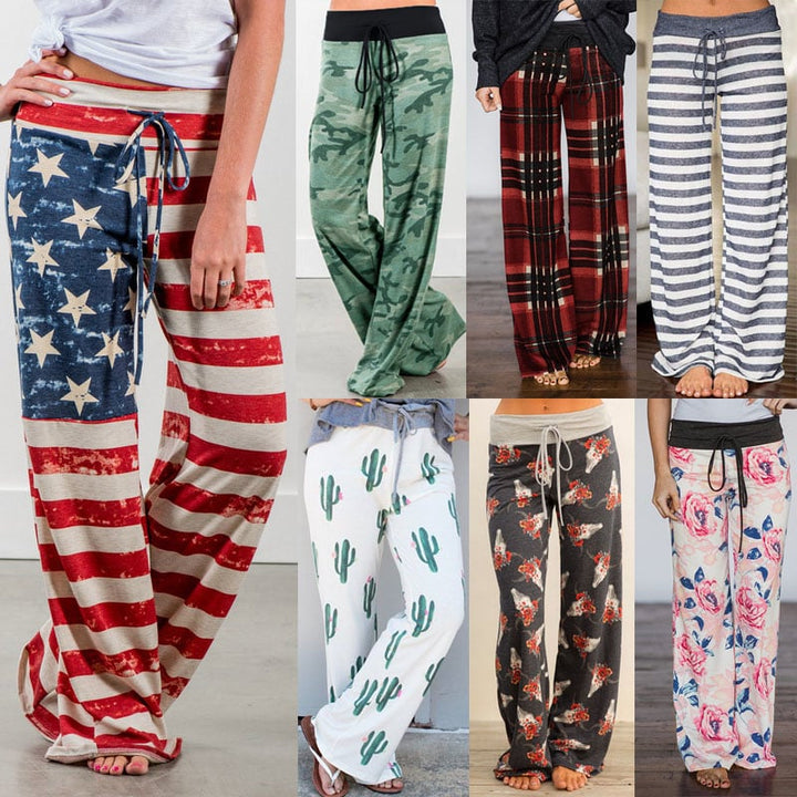 Wide Leg Lounge Pants in 7 Styles Print Image 1