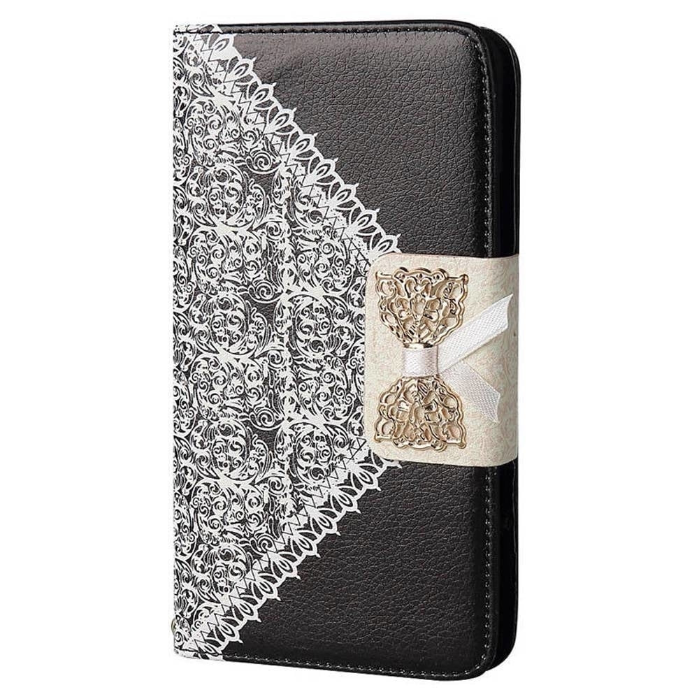 LG G2 / D802 Bow Luxury PU Leather Flip Case Wallet Cover Image 3