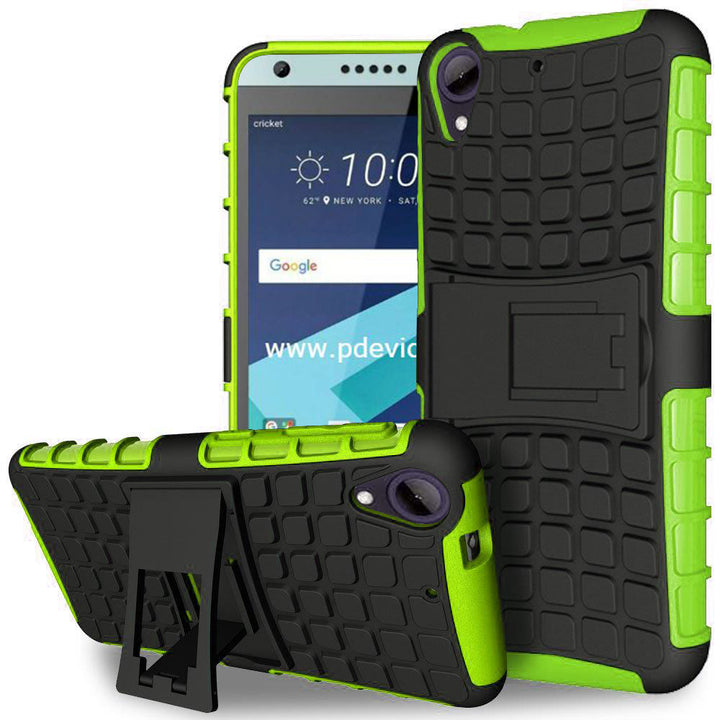 HTC Desire 555 / 550 TPU Slim Rugged Hybrid Stand Case Cover Image 2