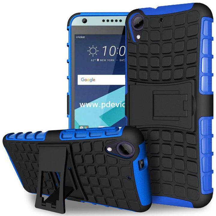 HTC Desire 555 / 550 TPU Slim Rugged Hybrid Stand Case Cover Image 4