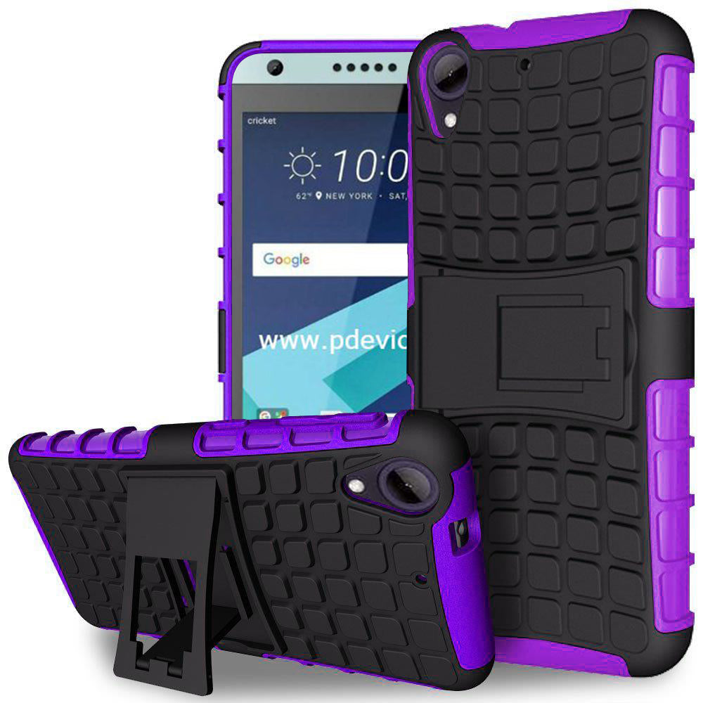 HTC Desire 555 / 550 TPU Slim Rugged Hybrid Stand Case Cover Image 4