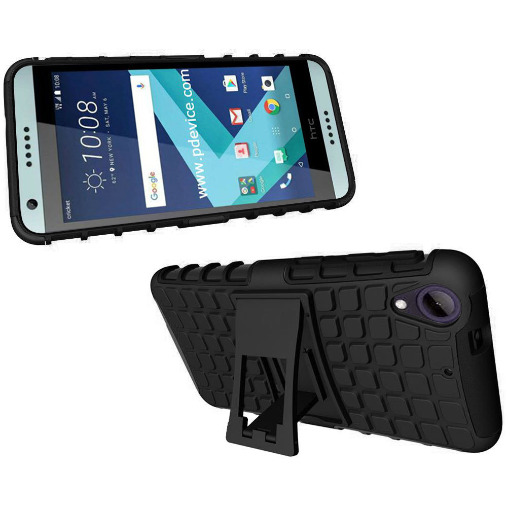 HTC Desire 555 / 550 TPU Slim Rugged Hybrid Stand Case Cover Image 6