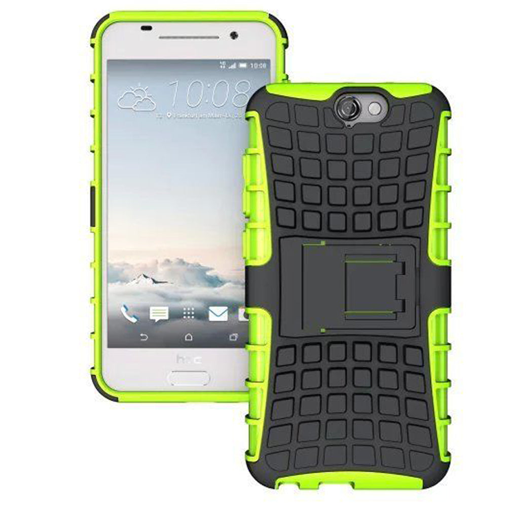 HTC One A9 TPU Slim Rugged Hybrid Stand Case Cover Image 2