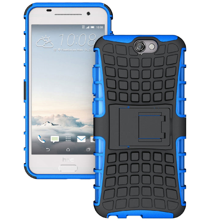 HTC One A9 TPU Slim Rugged Hybrid Stand Case Cover Image 4