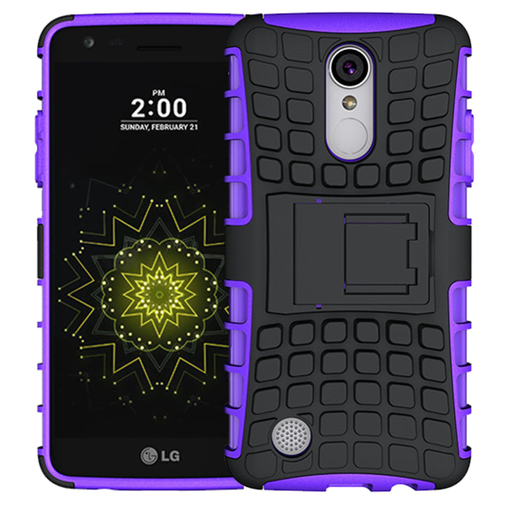 LG LV3 / MS210 / Aristo TPU Slim Rugged Hybrid Stand Case Cover Image 4