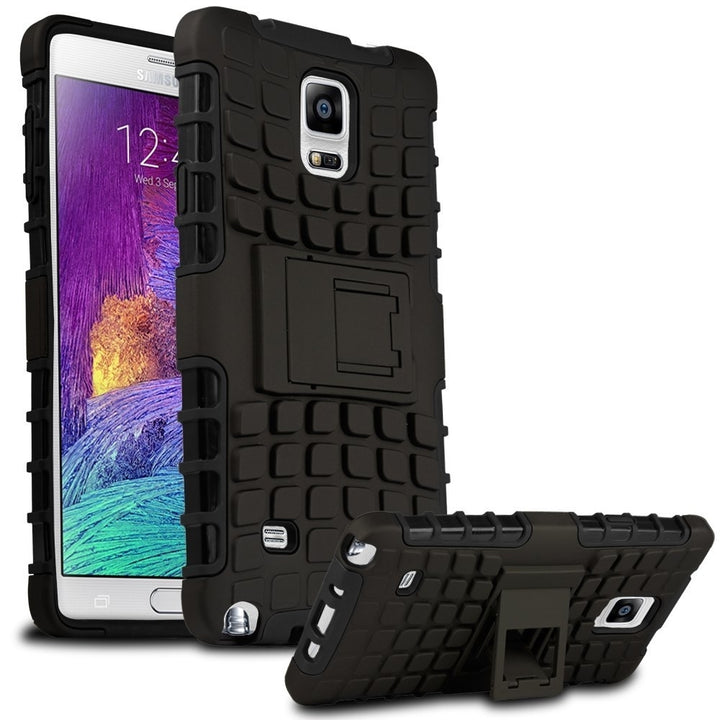 Samsung Galaxy Note 4 SM-N910S TPU Slim Rugged Hybrid Stand Case Cover Image 1