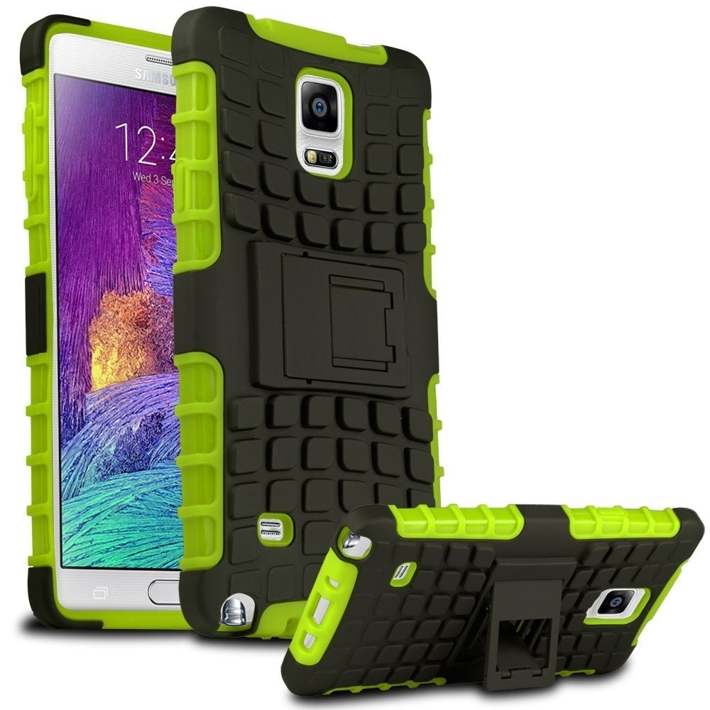 Samsung Galaxy Note 4 SM-N910S TPU Slim Rugged Hybrid Stand Case Cover Image 2