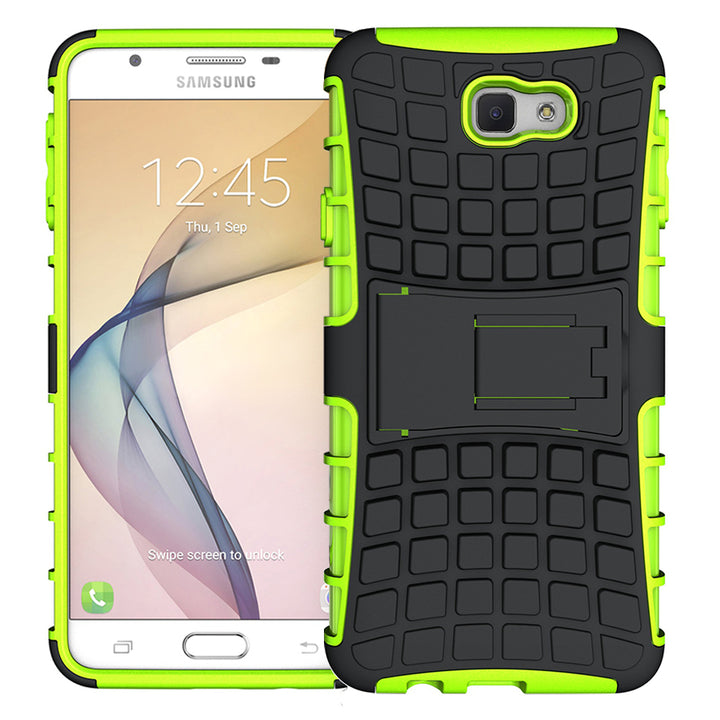 Samsung Galaxy On 7 2016 TPU Slim Rugged Hybrid Stand Case Cover Image 1