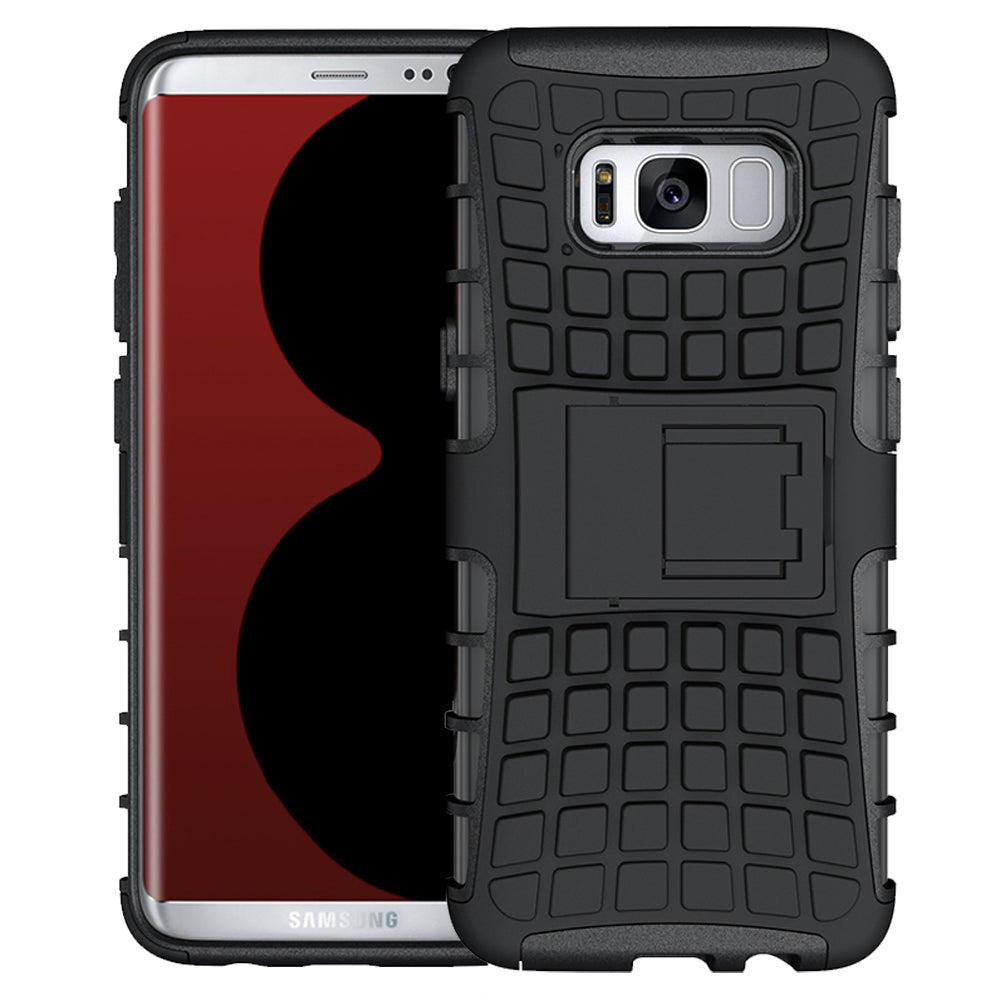 Samsung Galaxy S8 TPU Slim Rugged Hybrid Stand Case Cover Image 1