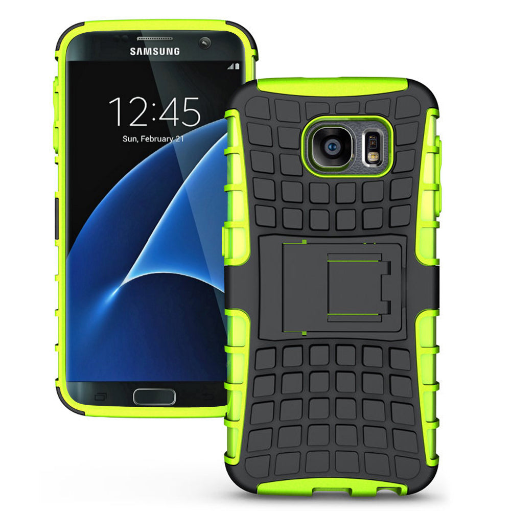 Samsung Galaxy S7 Edge Plus TPU Slim Rugged Hybrid Stand Case Cover Image 2