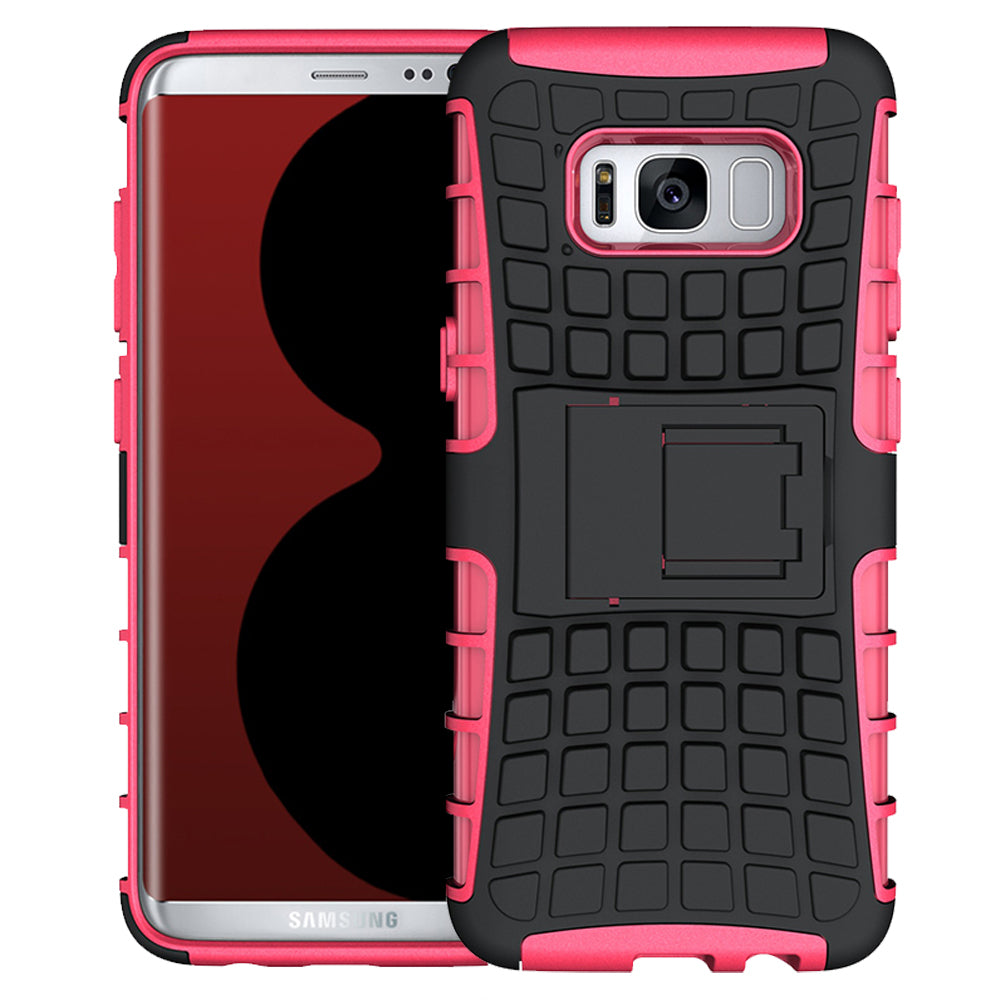 Samsung Galaxy S8 TPU Slim Rugged Hybrid Stand Case Cover Image 3
