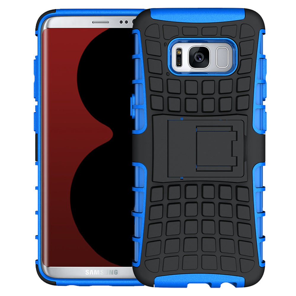 Samsung Galaxy S8 TPU Slim Rugged Hybrid Stand Case Cover Image 4