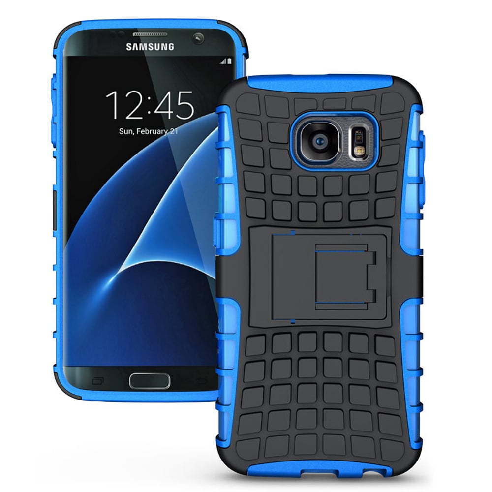 Samsung Galaxy S7 Edge Plus TPU Slim Rugged Hybrid Stand Case Cover Image 1