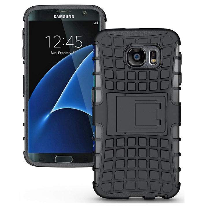 Samsung Galaxy S7 TPU Slim Rugged Hybrid Stand Case Cover Image 1