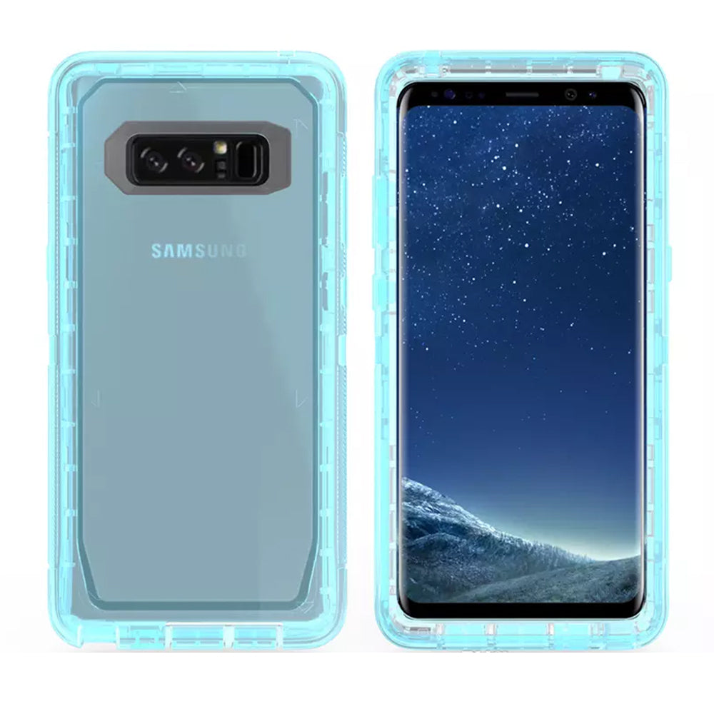 Samsung Galaxy Note 8 Transparent Defender Armor Hybrid Case Cover Image 1