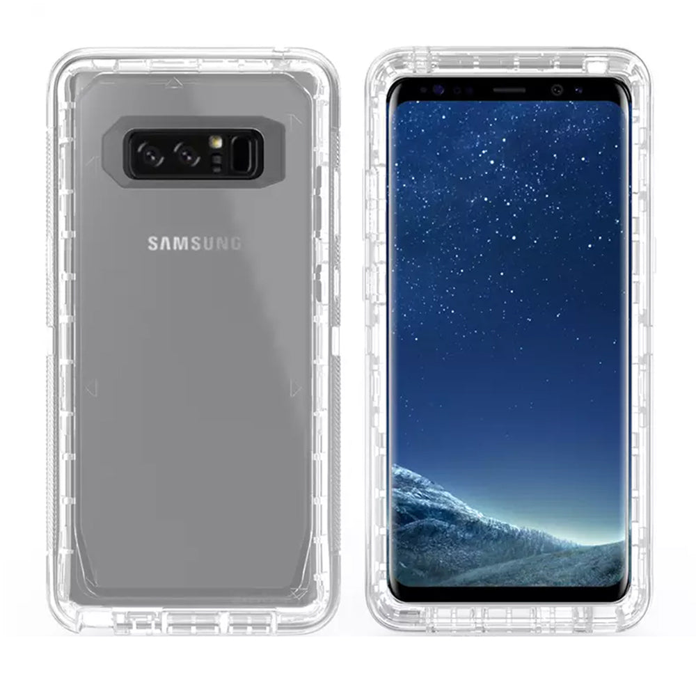 Samsung Galaxy Note 8 Transparent Defender Armor Hybrid Case Cover Image 2