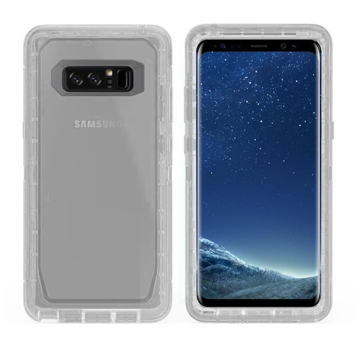 Samsung Galaxy Note 8 Transparent Defender Armor Hybrid Case Cover Image 3