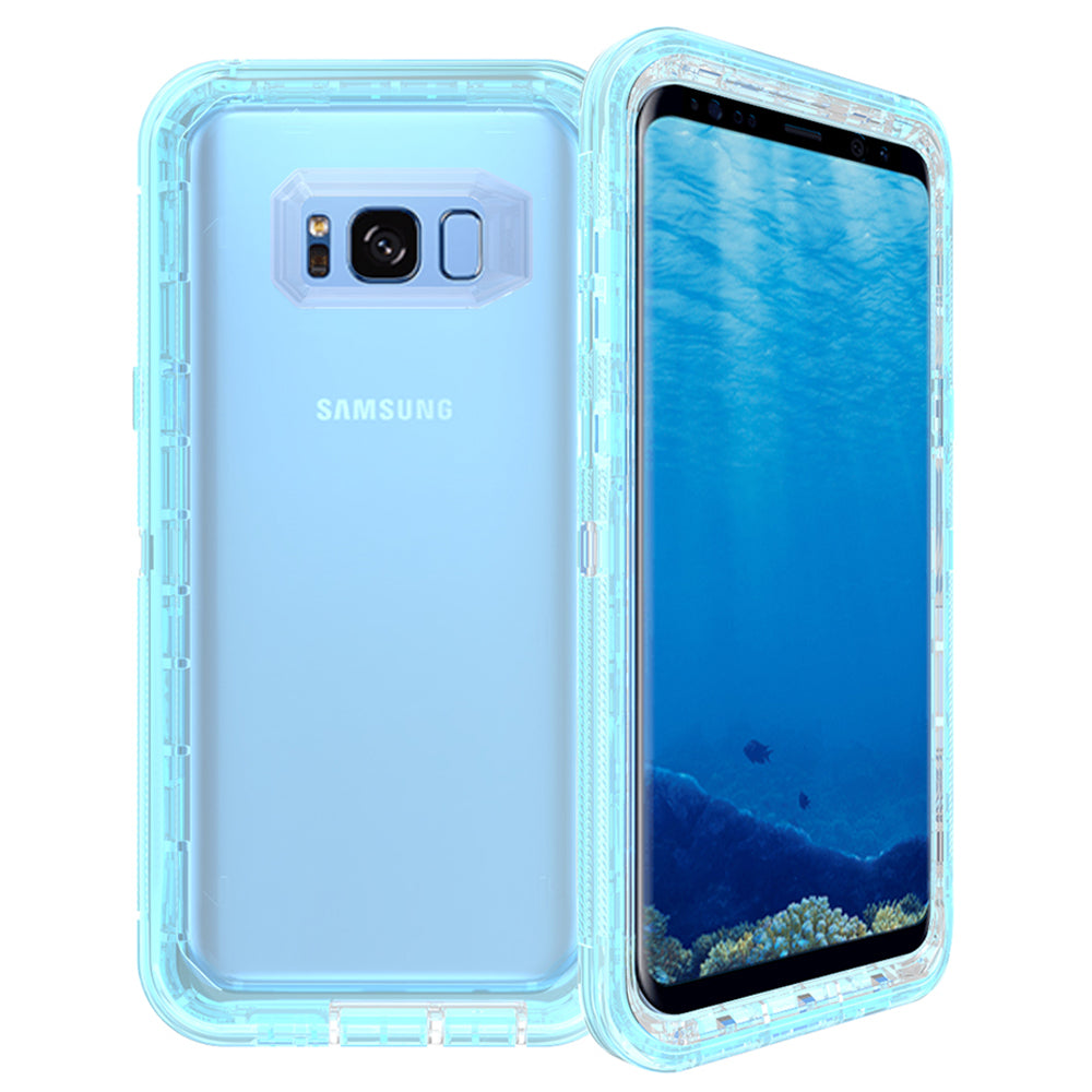 Samsung Galaxy S8 Plus / G955 Transparent Defender Armor With Clip Hybrid Case Cover Image 1