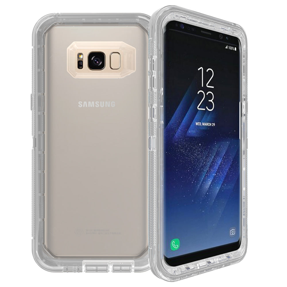 Samsung Galaxy S8 Plus / G955 Transparent Defender Armor With Clip Hybrid Case Cover Image 3