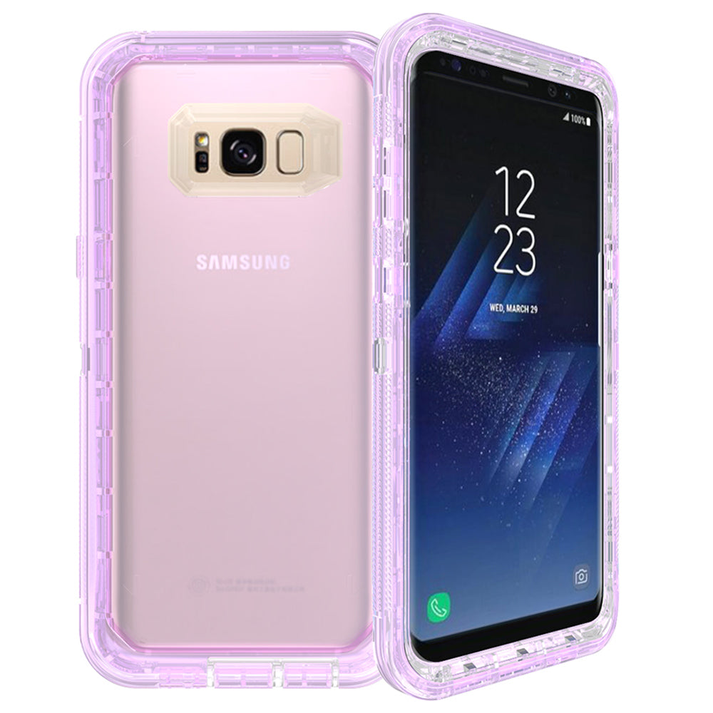 Samsung Galaxy S8 Plus / G955 Transparent Defender Armor With Clip Hybrid Case Cover Image 4