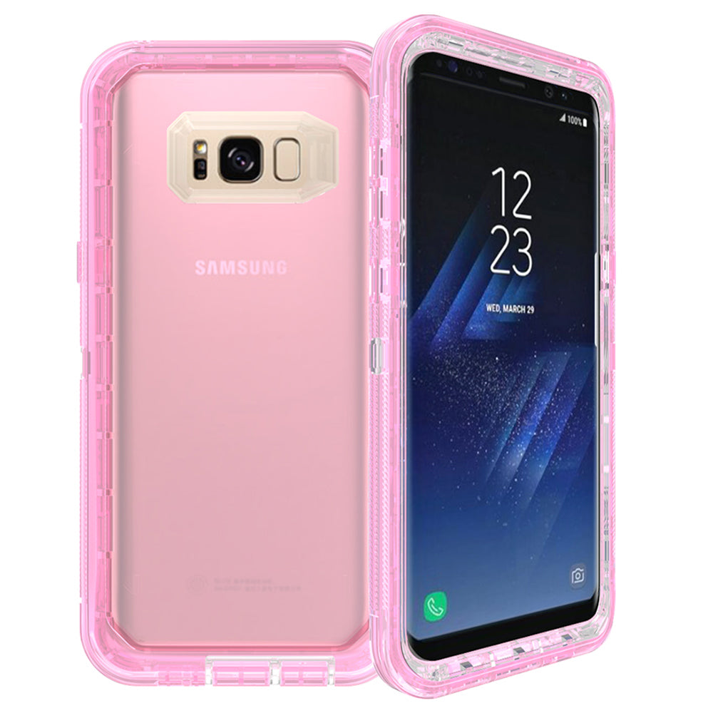 Samsung Galaxy S8 Plus / G955 Transparent Defender Armor With Clip Hybrid Case Cover Image 4