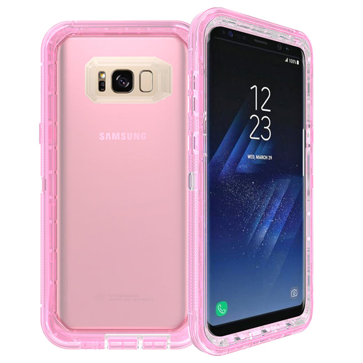 Samsung Galaxy S8 Plus / G955 Transparent Defender Armor With Clip Hybrid Case Cover Image 4