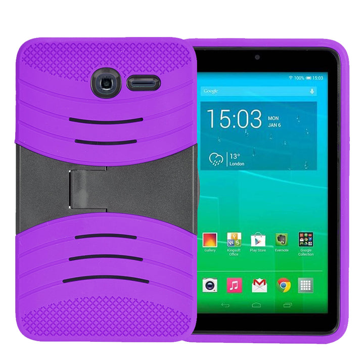 Alcatel OneTouch PIXI 7 Hybrid Silicone Case Cover Stand Image 4