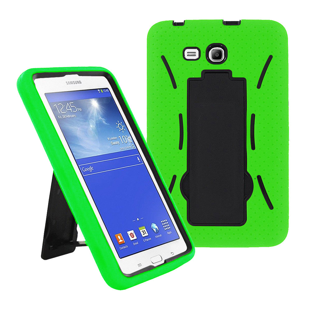 Samsung Galaxy Tab 3 Lite 7.0 / T110 Hybrid Silicone Case Cover Stand Image 2