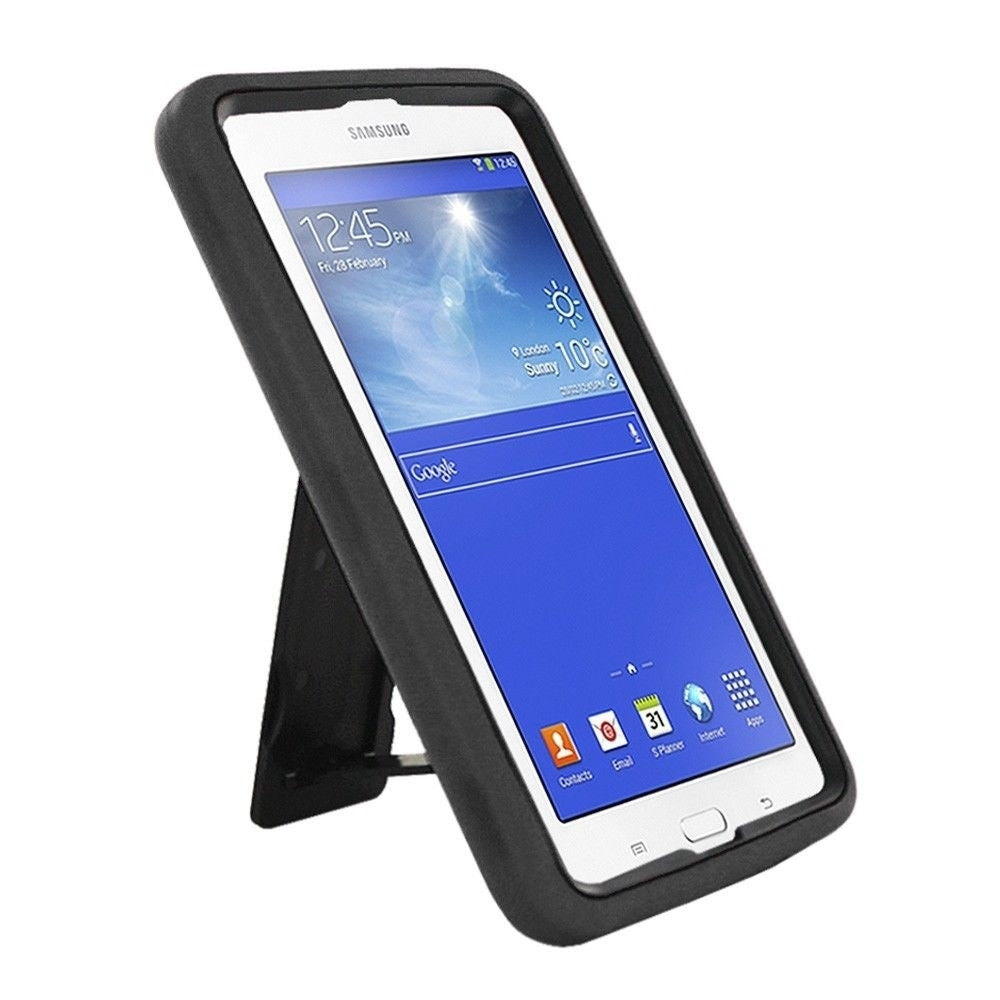 Samsung Galaxy Tab 3 Lite 7.0 / T110 Hybrid Silicone Case Cover Stand Image 7