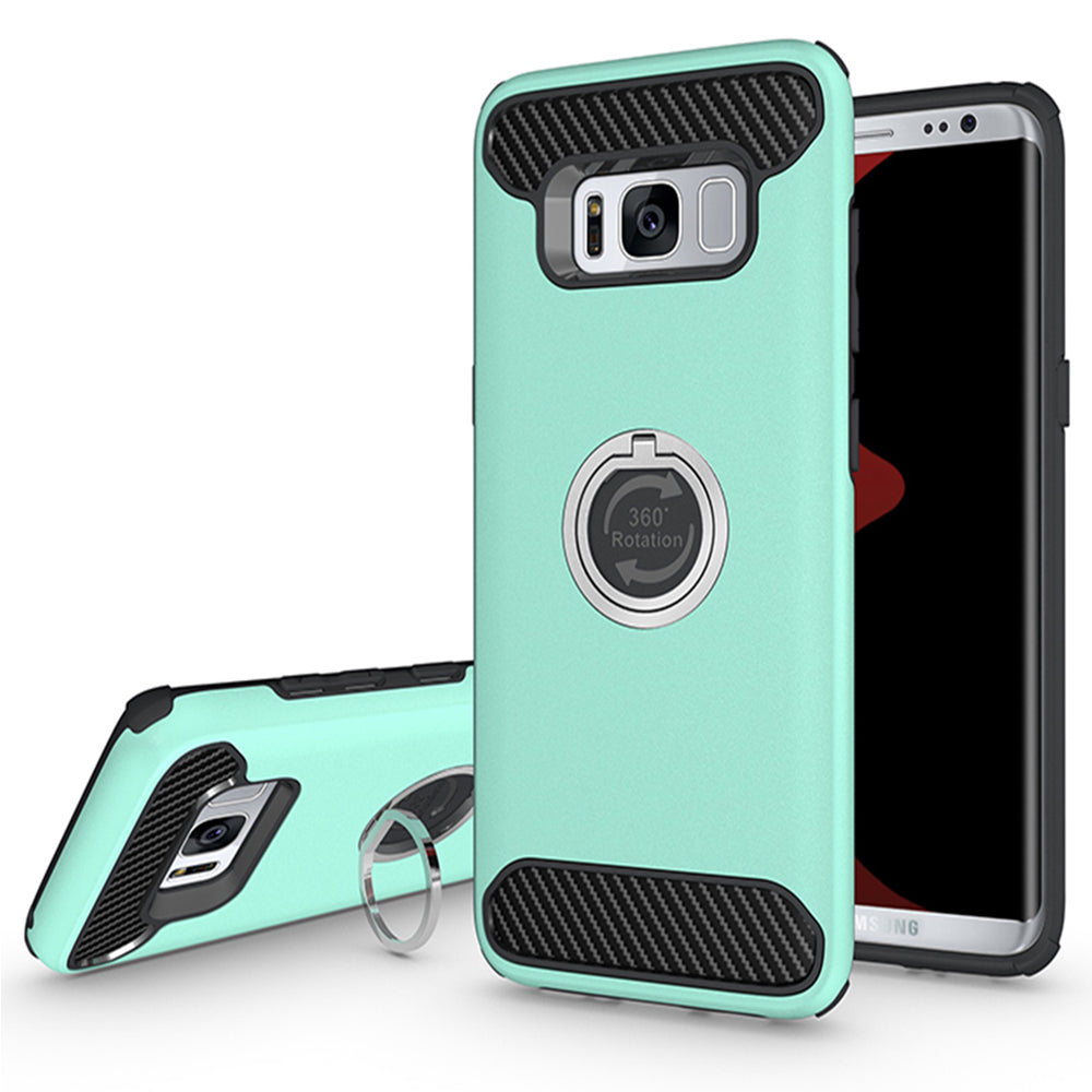 Samsung Galaxy S8 Shockproof Hybrid 360?Ring Stand Case Cover Image 4