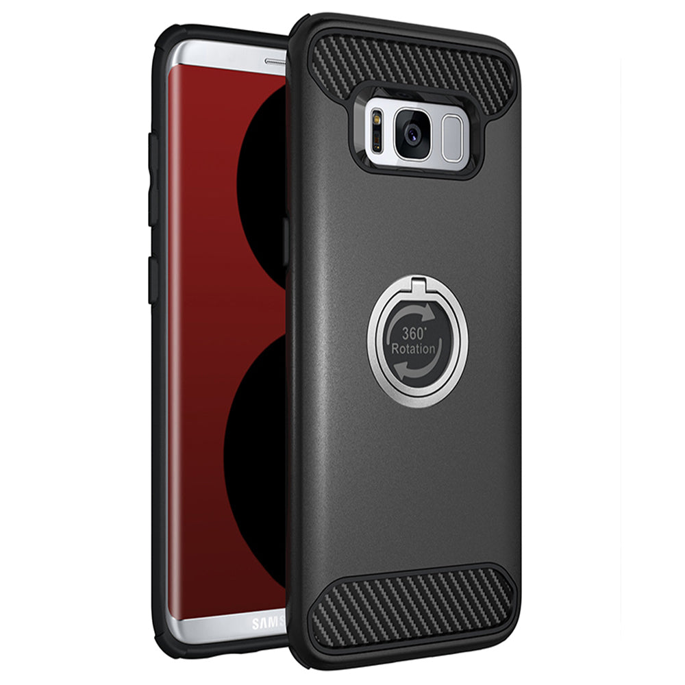 Samsung Galaxy S8 Shockproof Hybrid 360?Ring Stand Case Cover Image 4