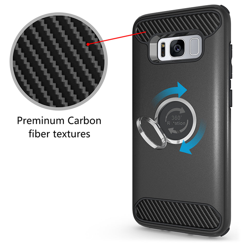 Samsung Galaxy S8 Shockproof Hybrid 360?Ring Stand Case Cover Image 10