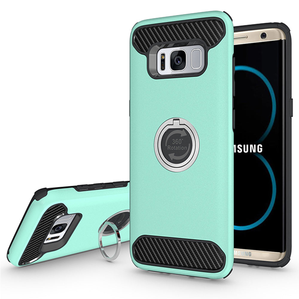 Samsung Galaxy S8 Plus Shockproof Hybrid 360?Ring Stand Case Cover Image 4