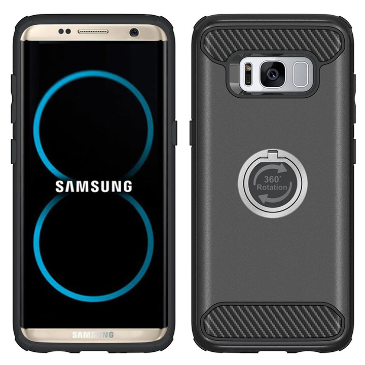 Samsung Galaxy S8 Plus Shockproof Hybrid 360?Ring Stand Case Cover Image 8