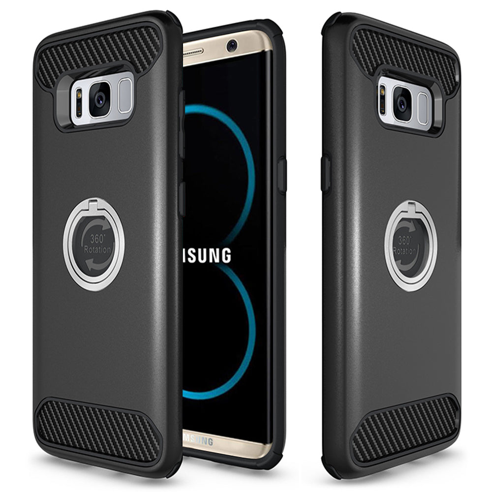 Samsung Galaxy S8 Plus Shockproof Hybrid 360?Ring Stand Case Cover Image 9
