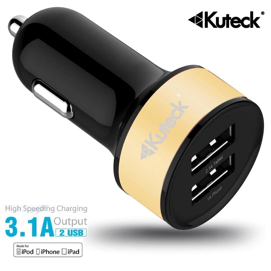 Mini Dual USB Car Charger Adapter Image 1