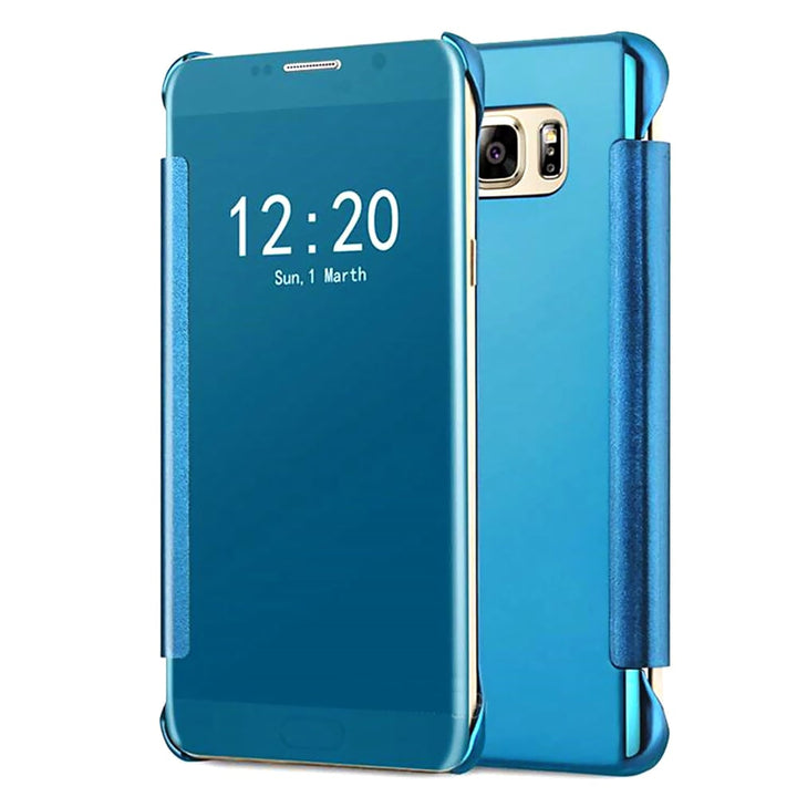 Samsung Galaxy S7 Mirror View Clear Slim Flip Case Cover Image 1