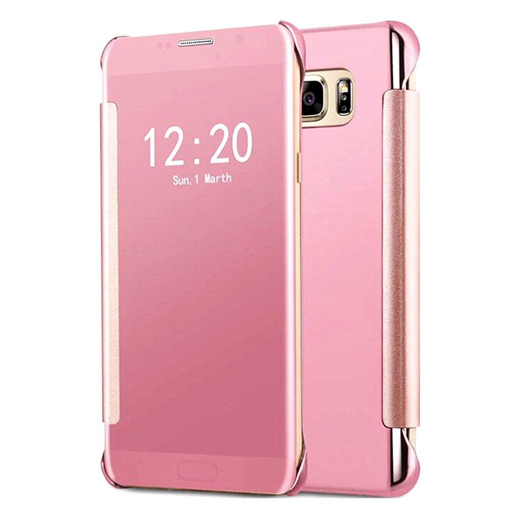 Samsung Galaxy S7 Mirror View Clear Slim Flip Case Cover Image 1